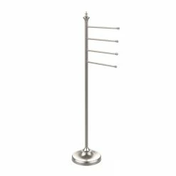 Flash Sale 😍 Allied Brass Floor Standing 4 Pivoting Swing Arm Towel Holder ⌛