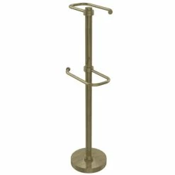 Promo 👍 Allied Brass Freestanding Two-roll Toilet Tissue Stand 👍