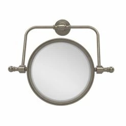 Cheapest 👍 Allied Brass Retro Wave Collection Wall Mounted Swivel Make-Up Mirror 8-inch Diameter With 2X Magnification ⌛