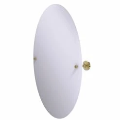 Flash Sale 👏 Allied Brass Sag Harbor Collection Frameless Oval Tilt Mirror With Beveled Edge 🎉