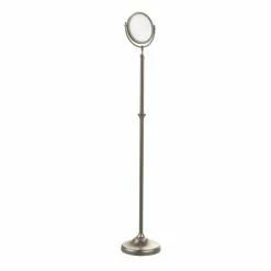 Cheapest 🧨 Allied Brass Adjustable Height Floor Standing Make-Up Mirror 8 Inch Diameter With 2X Magnification 👏