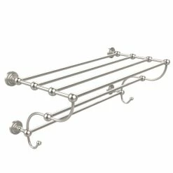 Flash Sale ✔️ Allied Brass Dottingham Collection 36 Inch Train Rack Towel Shelf Polished Nickel ❤️
