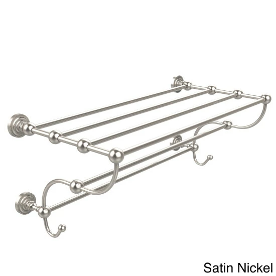 Flash Sale ✔️ Allied Brass Dottingham Collection 36 Inch Train Rack Towel Shelf Polished Nickel ❤️ 4 Flash Sale ✔️ Allied Brass Dottingham Collection 36 Inch Train Rack Towel Shelf Polished Nickel ❤️ - Image 2