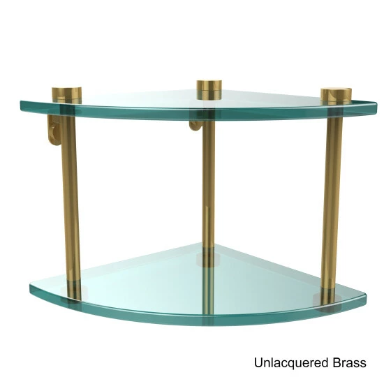 Discount 🔔 Allied Brass Glass Two-tier Corner Shelf 😀 5 Discount 🔔 Allied Brass Glass Two-tier Corner Shelf 😀 - Image 3