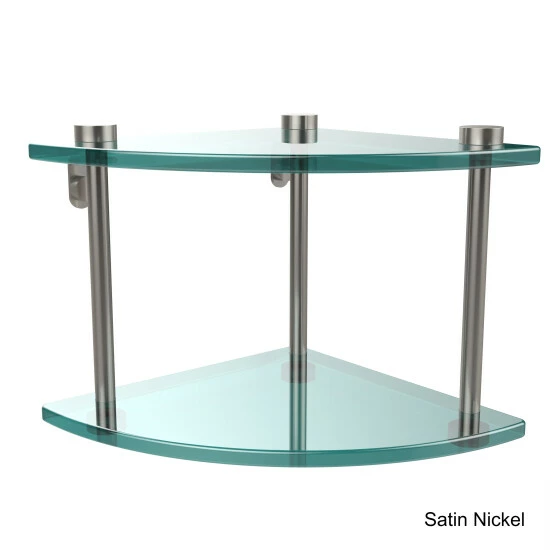 Discount 🔔 Allied Brass Glass Two-tier Corner Shelf 😀 6 Discount 🔔 Allied Brass Glass Two-tier Corner Shelf 😀 - Image 4