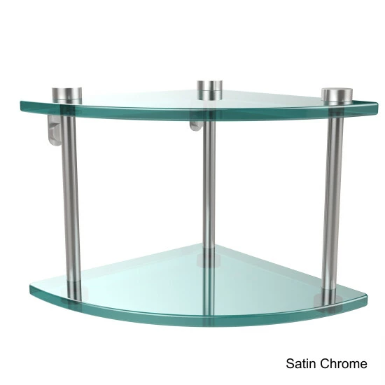 Discount 🔔 Allied Brass Glass Two-tier Corner Shelf 😀 7 Discount 🔔 Allied Brass Glass Two-tier Corner Shelf 😀 - Image 5