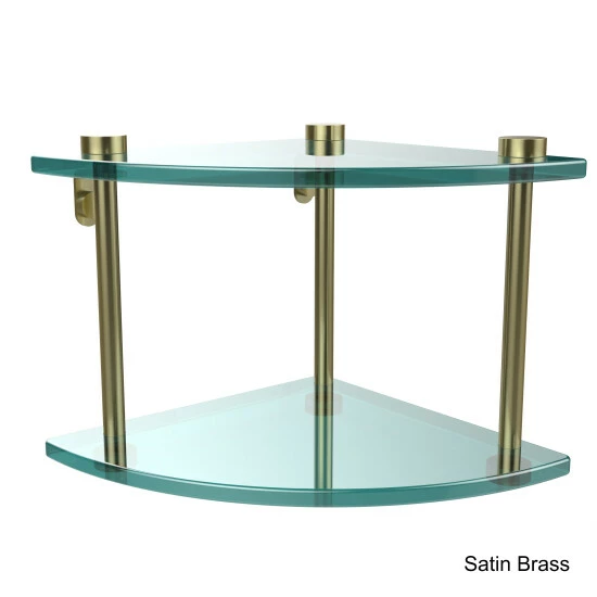 Discount 🔔 Allied Brass Glass Two-tier Corner Shelf 😀 8 Discount 🔔 Allied Brass Glass Two-tier Corner Shelf 😀 - Image 6