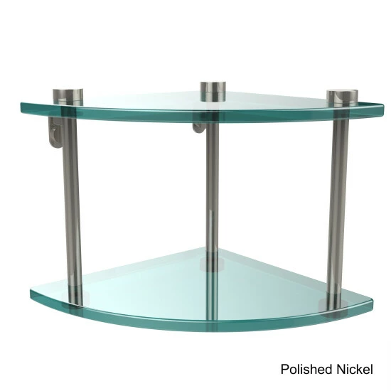Discount 🔔 Allied Brass Glass Two-tier Corner Shelf 😀 9 Discount 🔔 Allied Brass Glass Two-tier Corner Shelf 😀 - Image 7