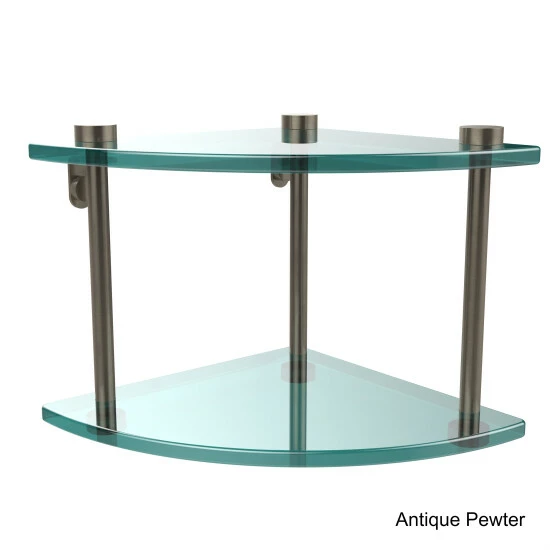 Discount 🔔 Allied Brass Glass Two-tier Corner Shelf 😀 10 Discount 🔔 Allied Brass Glass Two-tier Corner Shelf 😀 - Image 8