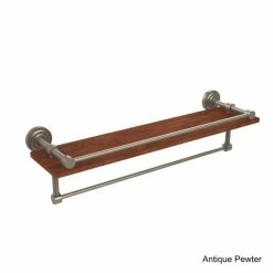 Budget 😉 Allied Brass Dottingham Collection Clear IPE Ironwood 22-inch Shelf With Gallery Rail And Towel Bar 👏 -Allied Brass Sales unnamed file 1545