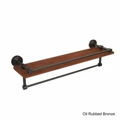 Budget 😉 Allied Brass Dottingham Collection Clear IPE Ironwood 22-inch Shelf With Gallery Rail And Towel Bar 👏 -Allied Brass Sales unnamed file 1548