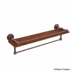 Budget 😉 Allied Brass Dottingham Collection Clear IPE Ironwood 22-inch Shelf With Gallery Rail And Towel Bar 👏 -Allied Brass Sales unnamed file 1549