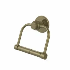 Best Sale 🛒 Allied Brass Mercury Collection Clear Brass 2-post Toilet Tissue Holder With Twisted Accents 🔔