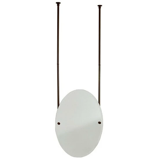 Brand new 😍 Allied Brass Oval Beveled Edge Ceiling-hung Mirror Satin Nickel 😀 3 Brand new 😍 Allied Brass Oval Beveled Edge Ceiling-hung Mirror Satin Nickel 😀