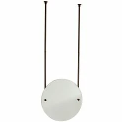 Best Pirce ❤️ Allied Brass Round Beveled Edge Ceiling-hung Mirror 🛒