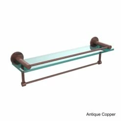 Hot Sale ❤️ Allied Brass Fresno Collection Glass 22-inch Shelf With Vanity Rail And Integrated Towel Bar 👍 -Allied Brass Sales unnamed file 1700
