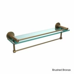 Hot Sale ❤️ Allied Brass Fresno Collection Glass 22-inch Shelf With Vanity Rail And Integrated Towel Bar 👍 -Allied Brass Sales unnamed file 1702