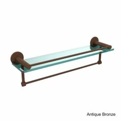 Hot Sale ❤️ Allied Brass Fresno Collection Glass 22-inch Shelf With Vanity Rail And Integrated Towel Bar 👍 -Allied Brass Sales unnamed file 1703