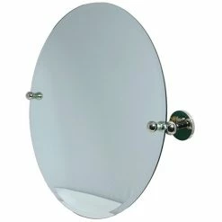 Coupon 😀 Allied Brass Round Beveled-edge Bathroom Tilt Wall Mirror Satin Nickel ⌛