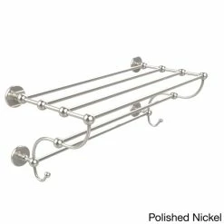 Flash Sale 😉 Allied Brass Prestige Skyline Collection 36-inch Train Rack Towel Shelf - 36 Satin Nickel ✨ -Allied Brass Sales unnamed file 1765
