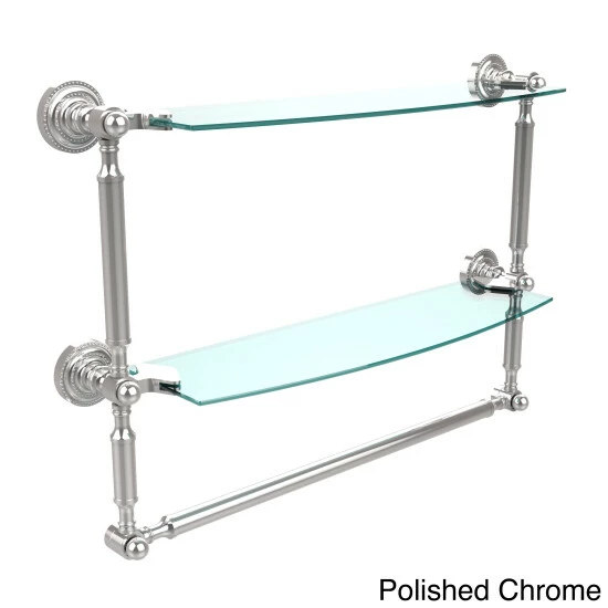 Buy 💯 Allied Brass Dottingham Collection 18-inch 2-tiered Glass Shelf With Integrated Towel Bar 👍 8 Buy 💯 Allied Brass Dottingham Collection 18-inch 2-tiered Glass Shelf With Integrated Towel Bar 👍 - Image 6