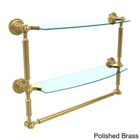 Buy 💯 Allied Brass Dottingham Collection 18-inch 2-tiered Glass Shelf With Integrated Towel Bar 👍 9 Buy 💯 Allied Brass Dottingham Collection 18-inch 2-tiered Glass Shelf With Integrated Towel Bar 👍 - Image 7
