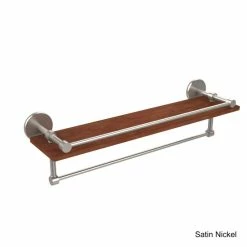 Deals 🥰 Allied Brass Prestige Skyline Collection 22-inch Ipe Ironwood Shelf With Gallery Rail And Towel Bar ❤️ -Allied Brass Sales unnamed file 1828