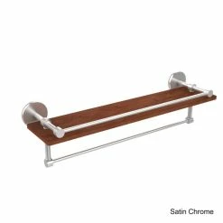 Deals 🥰 Allied Brass Prestige Skyline Collection 22-inch Ipe Ironwood Shelf With Gallery Rail And Towel Bar ❤️ -Allied Brass Sales unnamed file 1829