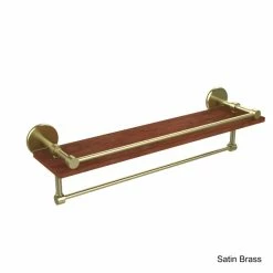 Deals 🥰 Allied Brass Prestige Skyline Collection 22-inch Ipe Ironwood Shelf With Gallery Rail And Towel Bar ❤️ -Allied Brass Sales unnamed file 1830