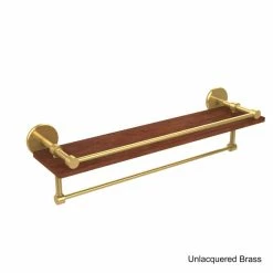 Deals 🥰 Allied Brass Prestige Skyline Collection 22-inch Ipe Ironwood Shelf With Gallery Rail And Towel Bar ❤️ -Allied Brass Sales unnamed file 1833