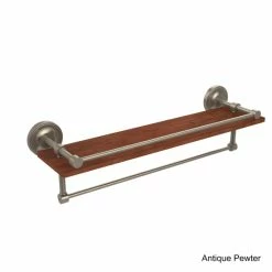 Discount 🥰 Allied Brass Prestige Regal Collection 22-inch IPE Ironwood Shelf With Gallery Rail And Towel Bar 🎁 -Allied Brass Sales unnamed file 1838