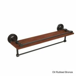 Discount 🥰 Allied Brass Prestige Regal Collection 22-inch IPE Ironwood Shelf With Gallery Rail And Towel Bar 🎁 -Allied Brass Sales unnamed file 1841