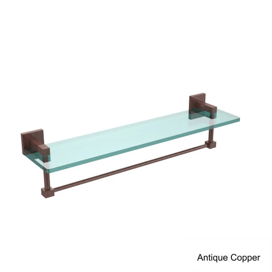 Buy ๐ฅฐ Allied Brass Montero Collection 22-inch Glass Vanity Shelf With Integrated Towel Bar - 22" Unlaquered Brass ๐ 9 Buy ๐ฅฐ Allied Brass Montero Collection 22-inch Glass Vanity Shelf With Integrated Towel Bar - 22" Unlaquered Brass ๐ - Image 7