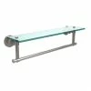 Promo 😀 Allied Brass Washington Square Collection 22-inch Glass Vanity Shelf With Integrated Towel Bar Antique Pewter 🧨