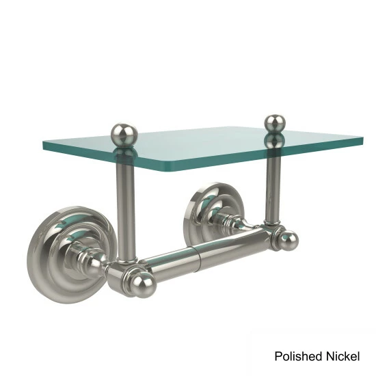 New ๐ Allied Brass Que New Two Post Toilet Tissue Holder With Glass Shelf ๐ 5 New ๐ Allied Brass Que New Two Post Toilet Tissue Holder With Glass Shelf ๐ - Image 3