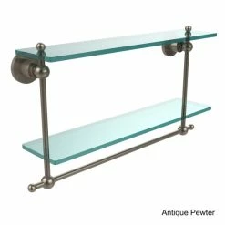 Discount 😍 Allied Brass Astor Place Collection Glass And Brass 22-inch Two-tiered Shelf With Integrated Towel Bar 😍 16 Discount 😍 Allied Brass Astor Place Collection Glass And Brass 22-inch Two-tiered Shelf With Integrated Towel Bar 😍 -Allied Brass Sales unnamed file 2185