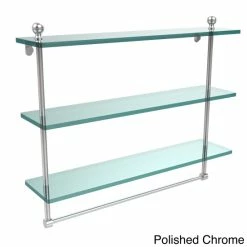 Wholesale 😍 Allied Brass Mambo Collection 22-inch Triple Tiered Glass Shelf With Integrated Towel Bar 🧨 -Allied Brass Sales unnamed file 2228
