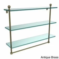 Wholesale 😍 Allied Brass Mambo Collection 22-inch Triple Tiered Glass Shelf With Integrated Towel Bar 🧨 -Allied Brass Sales unnamed file 2229