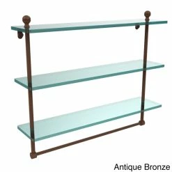 Wholesale 😍 Allied Brass Mambo Collection 22-inch Triple Tiered Glass Shelf With Integrated Towel Bar 🧨 -Allied Brass Sales unnamed file 2230