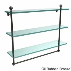 Wholesale 😍 Allied Brass Mambo Collection 22-inch Triple Tiered Glass Shelf With Integrated Towel Bar 🧨 -Allied Brass Sales unnamed file 2232