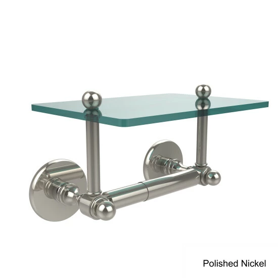 Cheapest 😉 Allied Brass Prestige Skyline Two Post Toilet Tissue Holder With Glass Shelf 😍 4 Cheapest 😉 Allied Brass Prestige Skyline Two Post Toilet Tissue Holder With Glass Shelf 😍 - Image 2