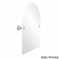 Flash Sale 🛒 Allied Brass Frameless Arched Top Tilt Wall Mirror Astor Place Collection With Beveled Edge Satin Nickel 🥰