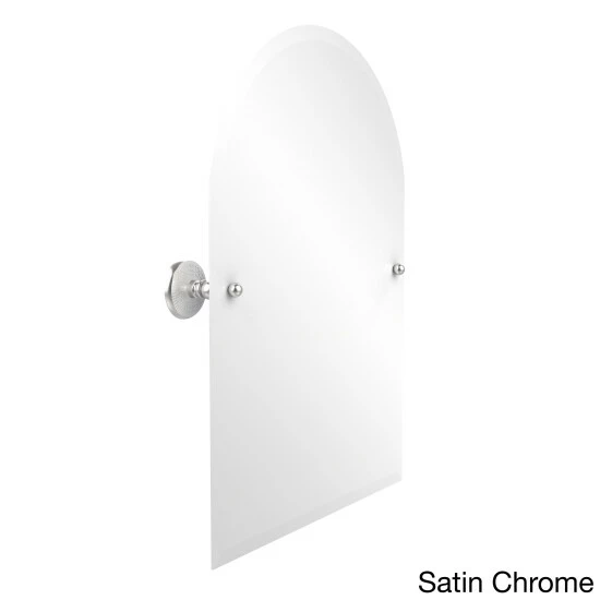 Hot Sale ✔️ Allied Brass Prestige Monte Carlo Collection Beveled Edge Frameless Arched Top Tilt Wall Mirror Satin Chrome 🔥 4 Hot Sale ✔️ Allied Brass Prestige Monte Carlo Collection Beveled Edge Frameless Arched Top Tilt Wall Mirror Satin Chrome 🔥 - Image 2