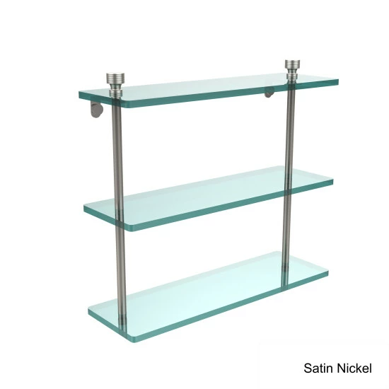 Flash Sale 😀 Allied Brass Foxtrot Collection 16-inch 3-tiered Glass Shelf 🛒 4 Flash Sale 😀 Allied Brass Foxtrot Collection 16-inch 3-tiered Glass Shelf 🛒 - Image 2