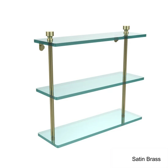 Flash Sale 😀 Allied Brass Foxtrot Collection 16-inch 3-tiered Glass Shelf 🛒 5 Flash Sale 😀 Allied Brass Foxtrot Collection 16-inch 3-tiered Glass Shelf 🛒 - Image 3