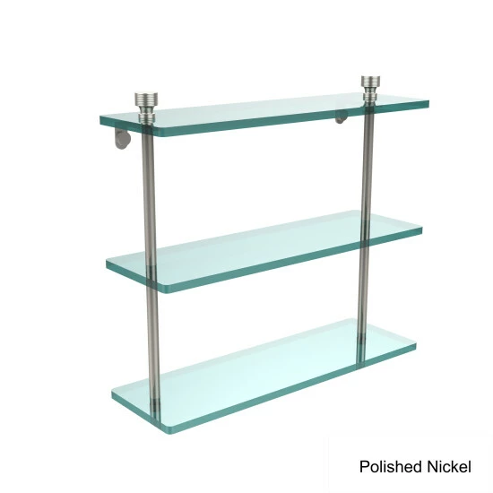 Flash Sale 😀 Allied Brass Foxtrot Collection 16-inch 3-tiered Glass Shelf 🛒 6 Flash Sale 😀 Allied Brass Foxtrot Collection 16-inch 3-tiered Glass Shelf 🛒 - Image 4