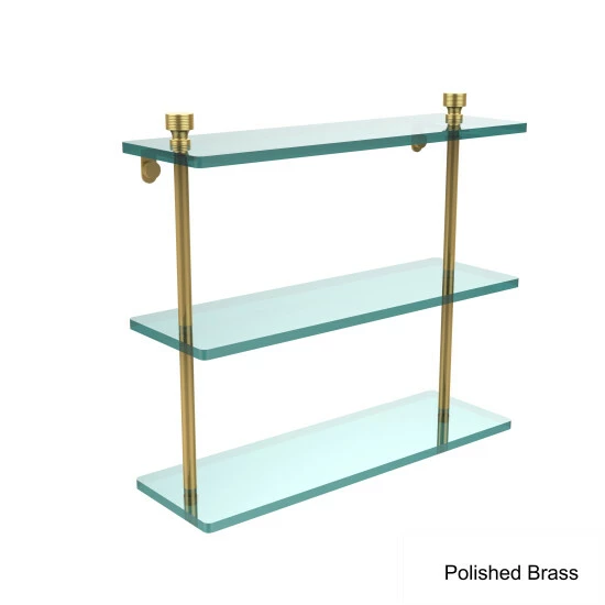 Flash Sale 😀 Allied Brass Foxtrot Collection 16-inch 3-tiered Glass Shelf 🛒 9 Flash Sale 😀 Allied Brass Foxtrot Collection 16-inch 3-tiered Glass Shelf 🛒 - Image 7