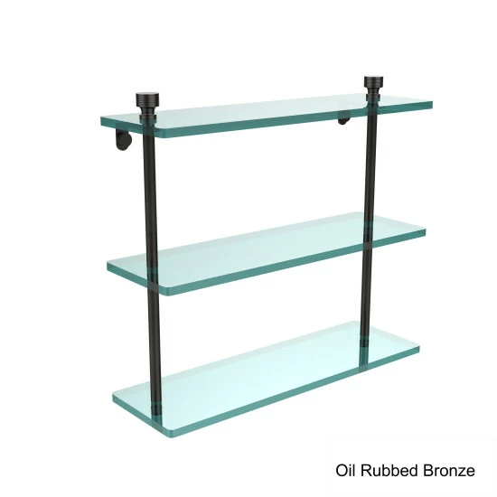 Flash Sale 😀 Allied Brass Foxtrot Collection 16-inch 3-tiered Glass Shelf 🛒 10 Flash Sale 😀 Allied Brass Foxtrot Collection 16-inch 3-tiered Glass Shelf 🛒 - Image 8