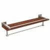 Flash Sale 🥰 Allied Brass Montero Collection Brass/Wood 22-inch Wall Shelf With Rail And Towel Bar Antique Bronze 😀