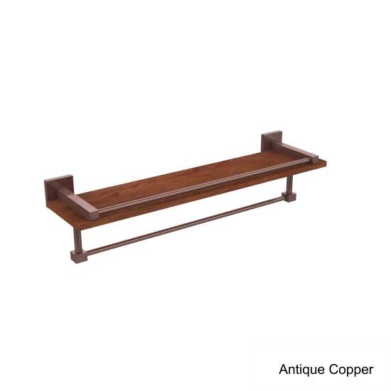 Flash Sale 🥰 Allied Brass Montero Collection Brass/Wood 22-inch Wall Shelf With Rail And Towel Bar Antique Bronze 😀 10 Flash Sale 🥰 Allied Brass Montero Collection Brass/Wood 22-inch Wall Shelf With Rail And Towel Bar Antique Bronze 😀 - Image 8